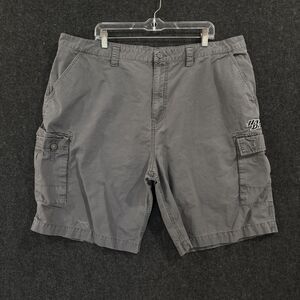 Harley Davidson Shorts Mens 42 Gray Cargo Utility Pockets Biker Embroidered